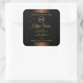 Elegant bruin etiket Gold Soft Glitter Logo (Tas)