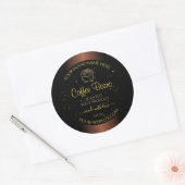 Elegant bruin etiket Gold Soft Glitter Roos (Envelop)