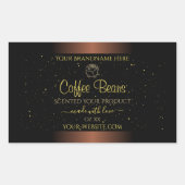 Elegant bruin etiket Gold Soft Glitter Roos (Voorkant)