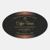 Elegant bruin etiket Gold Soft Glitter Roos (Voorkant)