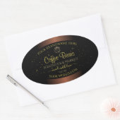 Elegant bruin etiket Gold Soft Glitter Roos (Envelop)