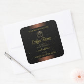 Elegant bruin etiket Gold Soft Glitter Roos (Envelop)