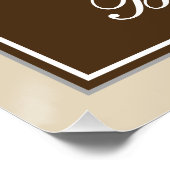 Elegant, bruin, Faux Gold 45th Birthday + naam Perfect Poster (Hoek)