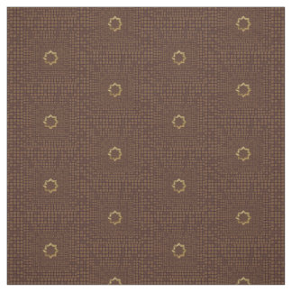 Elegant Bruin Geometrische Tegel Patroon Stof