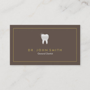 Elegant Bruin Glanzende Tand Dental Afspraak Lijst Afsprakenkaartje
