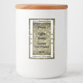 Elegant bruin glitter-productetiketten met diamant voedselcontainer etiket (Voorkant)