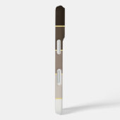 Elegant bruin goud Gepersonaliseerde Kleurstrepen Case-Mate iPhone Case (Achterkant / Rechts)