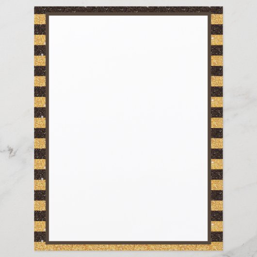 Elegant Bruin Goud Glitter Sparkle Gepersonaliseer (Achterkant)