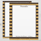 Elegant Bruin Goud Glitter Sparkle Gepersonaliseer (Voorkant / Achterkant)