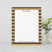 Elegant Bruin Goud Glitter Sparkle Gepersonaliseer (Staand voorkant)