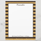 Elegant Bruin Goud Glitter Sparkle Gepersonaliseer (Voorkant)