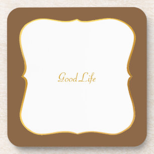 Elegant Bruin Goud Wit Bier Onderzetter