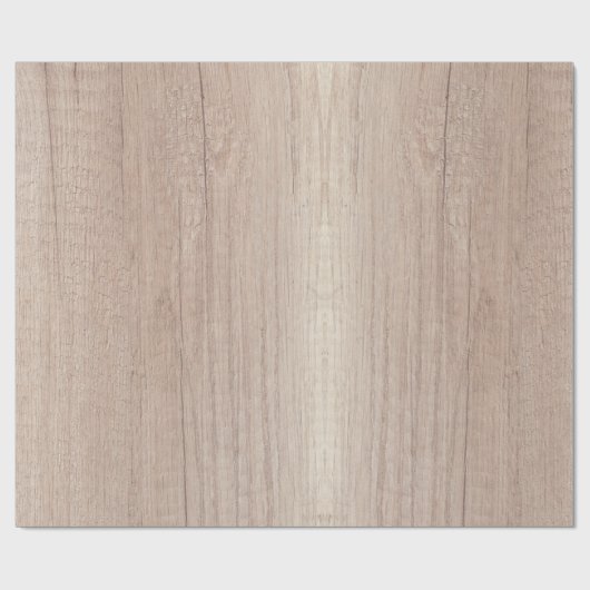 Elegant bruin hout look rustieke nostalgische Natu Cadeaupapier (Vlak)