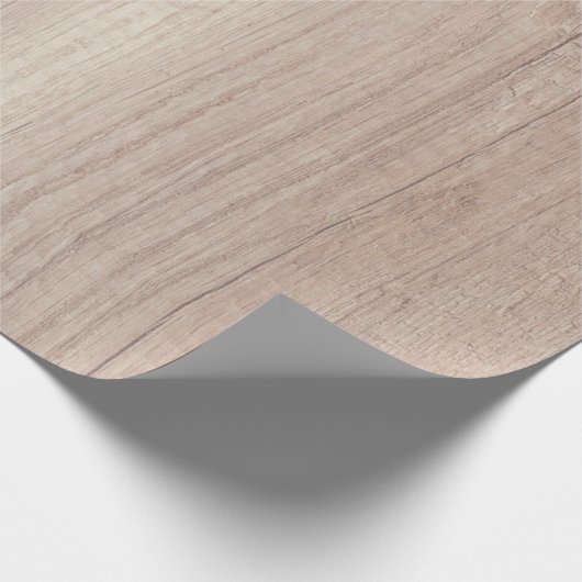 Elegant bruin hout look rustieke nostalgische Natu Cadeaupapier (Hoek)