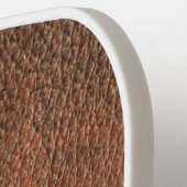 Elegant bruin leren monogram gepersonaliseerd pickleball paddle (Links Detail)