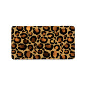 Elegant bruin luipspillen Wild Animal Glam Etiket (Voorkant)