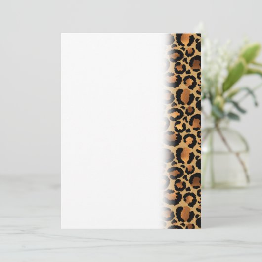 Elegant bruin luipspillen Wild Animal Glam Save The Date (Staand voorkant)