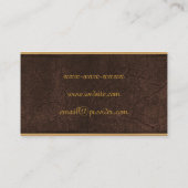 Elegant bruin met gouden zelfstandigen visitekaartje (Achterkant)