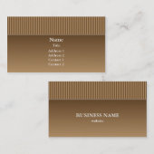 Elegant bruin met strepen visitekaartje (Voorkant / Achterkant)