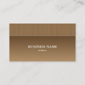 Elegant bruin met strepen visitekaartje (Achterkant)