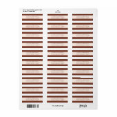 Elegant Bruin Minimalistisch Etiket (Full Sheet)