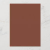 Elegant Bruin Minimalistisch Informatiekaartje (Achterkant)