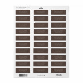 Elegant Bruin Minimalistische Typografie Etiket (Full Sheet)