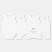 Elegant Bruin Monogram Huwelijksgunst Bedankdoosjes (Ongevouwen)