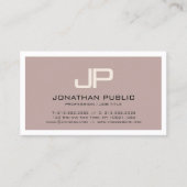 Elegant bruin monogram ontwerp Moderne Professiona Visitekaartje (Voorkant)