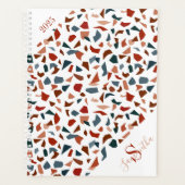 Elegant bruin monogram planner (Voorkant)