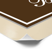 Elegant, Bruin, Nepgoud 60e Verjaardag + Naam Perfect Poster (Hoek)