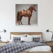 Elegant bruin paard canvas afdruk (Insitu (Slaapkamer))