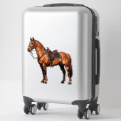 Elegant bruin paard sticker (Koffer)