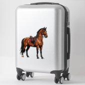 Elegant bruin paard sticker (Koffer)