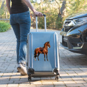 Elegant bruin paard sticker (Koffer Insitu)