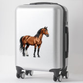 Elegant bruin paard sticker (Koffer)
