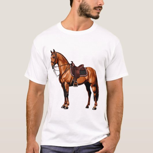 Elegant bruin paard t-shirt (Voorkant)