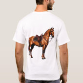 Elegant bruin paard t-shirt (Achterkant)