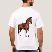 Elegant bruin paard t-shirt (Achterkant)