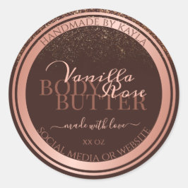 Elegant Bruin Product Verpakking Etiketten Roos Go