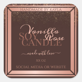 Elegant Bruin Product Verpakking Etiketten Roos Go