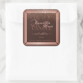 Elegant Bruin Product Verpakking Etiketten Roos Go (Tas)