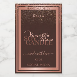 Elegant Bruin Product Verpakking Etiketten Roos Go