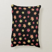 Elegant bruin rood herfst bladeren patroon | accent kussen (Achterkant (Verticaal))