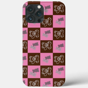 Elegant Bruin & Roze Schotlandse Ruit Case-Mate iPhone Case