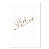 Elegant bruin twee zijden Tabelnummer Kaart (Voorkant)