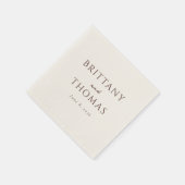 Elegant Bruin Typografisch Servet (Hoek)