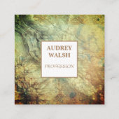 Elegant bruin vierkant visitekaartje (Voorkant)