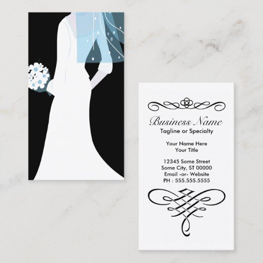 elegant bruin visitekaartje (Voorkant / Achterkant)