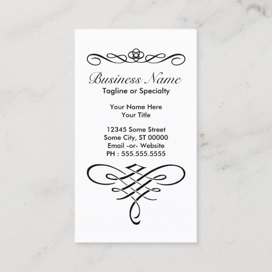 elegant bruin visitekaartje (Achterkant)